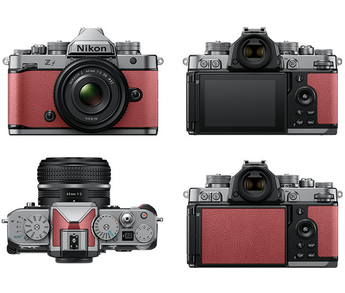 Nikon Z f Body Silver / Mauve Pink Image 2